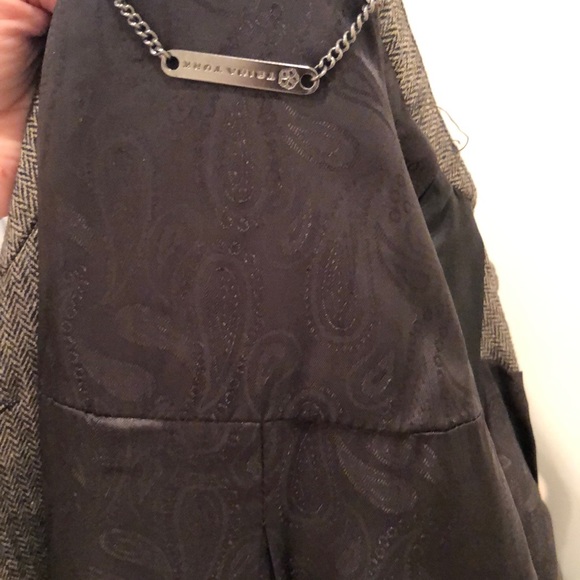 Trina Turk cape jacket Evanston herringbone jacket - Picture 6 of 7